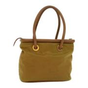 Celine Vintage Pre-owned Nylon handvskor Beige, Dam