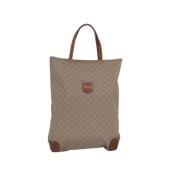 Celine Vintage Pre-owned Canvas handvskor Beige, Dam