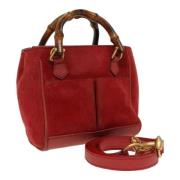 Gucci Vintage Pre-owned Mocka handvskor Red, Dam