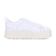 Puma Vit låg sneaker med platåsula White, Dam