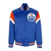 Mitchell & Ness Edmonton Oilers Bomberjacka NHL Lag Blue, Herr