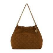 Tory Burch Karamell mocka axelväska Brown, Dam