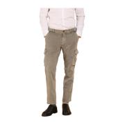 Mason's Slim Fit Cargo Byxor i Gabardin Green, Herr