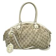 Gucci Vintage Pre-owned Canvas gucci-vskor Beige, Dam