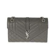 Yves Saint Laurent Vintage Pre-owned Laeder axelremsvskor Gray, Dam