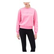 Duvetica Snygg Rosa Logosweatshirt Aw24 Pink, Dam