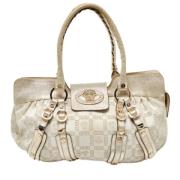 Versace Pre-owned Pre-owned Canvas axelremsvskor Beige, Dam