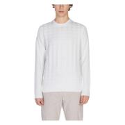 Antony Morato Jacquard 3D Bomull Ull Blandningsgarn White, Herr