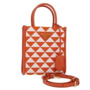 Prada Vintage Pre-owned Canvas prada-vskor Orange, Dam