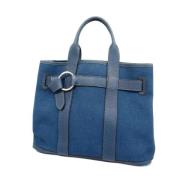 Hermès Vintage Pre-owned Canvas totevskor Blue, Dam