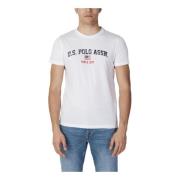 U.s. Polo Assn. Herr Print T-shirt White, Herr