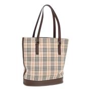 Burberry Vintage Pre-owned Canvas totevskor Beige, Dam