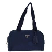 Prada Vintage Pre-owned Nylon prada-vskor Blue, Dam