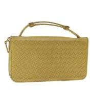 Bottega Veneta Vintage Pre-owned Laeder plnbcker Yellow, Dam