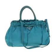 Prada Vintage Pre-owned Nylon prada-vskor Blue, Dam