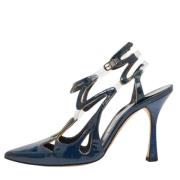 Manolo Blahnik Pre-owned Pre-owned Laeder klackskor Blue, Dam