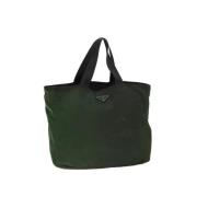 Prada Vintage Pre-owned Nylon prada-vskor Green, Dam