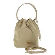 Prada Vintage Pre-owned Nylon prada-vskor Beige, Dam