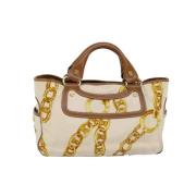 Celine Vintage Pre-owned Canvas handvskor Beige, Dam