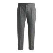 Hugo Boss Flanell Tapered Fit Herrbyxor Grå Gray, Herr