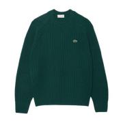 Lacoste Grön Tröja Ren Linjer Broderad Krokodil Green, Herr