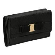 Salvatore Ferragamo Liten Continental Vara Plånbok Black, Dam