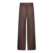 Séfr Bruna Wide-Leg Byxor Urban Stil Brown, Herr