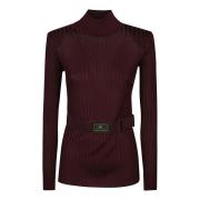 Elisabetta Franchi Tricot Turtle Neck Tröja Red, Dam