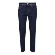 Jacob Cohën Slim-fit blå denim jeans med logobroderi Blue, Herr