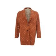 Lardini Brun Bomulls Jacka för Modern Kvinna Orange, Dam