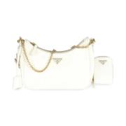 Prada Vintage Pre-owned Laeder crossbodyvskor Beige, Dam