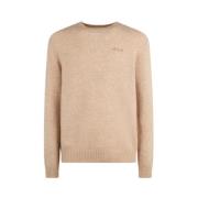 MC2 Saint Barth Broderad Beige Pullover Beige, Herr