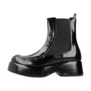 Pons Quintana Klassiska Chelsea Boots i svart läder Black, Dam