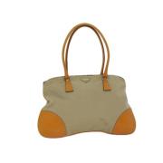 Prada Vintage Pre-owned Canvas prada-vskor Beige, Dam