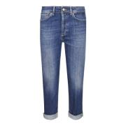 Dondup Blå Loose Fit Ankel Längd Jeans Blue, Dam