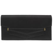 Hermès Vintage Pre-owned Satin kuvertvskor Black, Dam