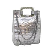 Chanel Vintage Pre-owned Vinyl chanel-vskor Gray, Dam