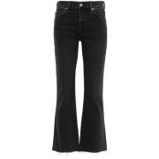 7 For All Mankind Vida Flared Jeans Black, Dam