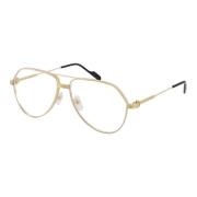 Cartier Guld Optisk Pilotstil Solglasögon Yellow, Unisex