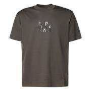 Emporio Armani Chimera Logo Bomull T-shirt Rund Krage Gray, Herr