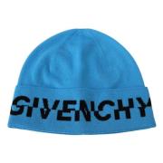 Givenchy Lyxig Ullmössa med Logodetalj Blue, Unisex