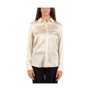 Max Mara Dam Skjorta Snygg Design Beige, Dam