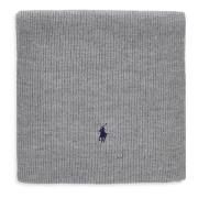 Ralph Lauren Grå ull herrhalsduk med ikoniskt broderad ponny Gray, Her...