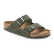 Birkenstock Vegan Arizona Slipper Skor Green, Herr