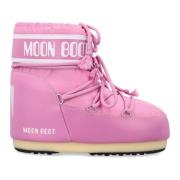 Moon Boot Rosa Stängda Icon Low Nylonstövlar Pink, Dam