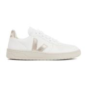 Veja Vita Lädersneakers för Kvinnor White, Dam