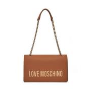 Love Moschino Grå PU-väska Brown, Dam