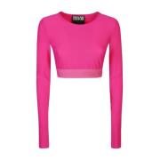 Versace Jeans Couture Fuchsia T-shirt för kvinnor Pink, Dam