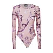 Versace Jeans Couture Rosa Topplagg Aw24 Stilren Pink, Dam