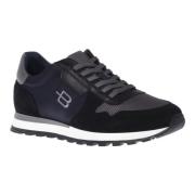 Baldinini Trainers in black and grey suede and fabric Multicolor, Herr